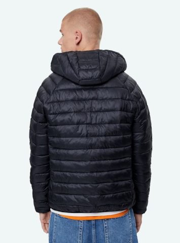 Lightweight hooded puffer jacket